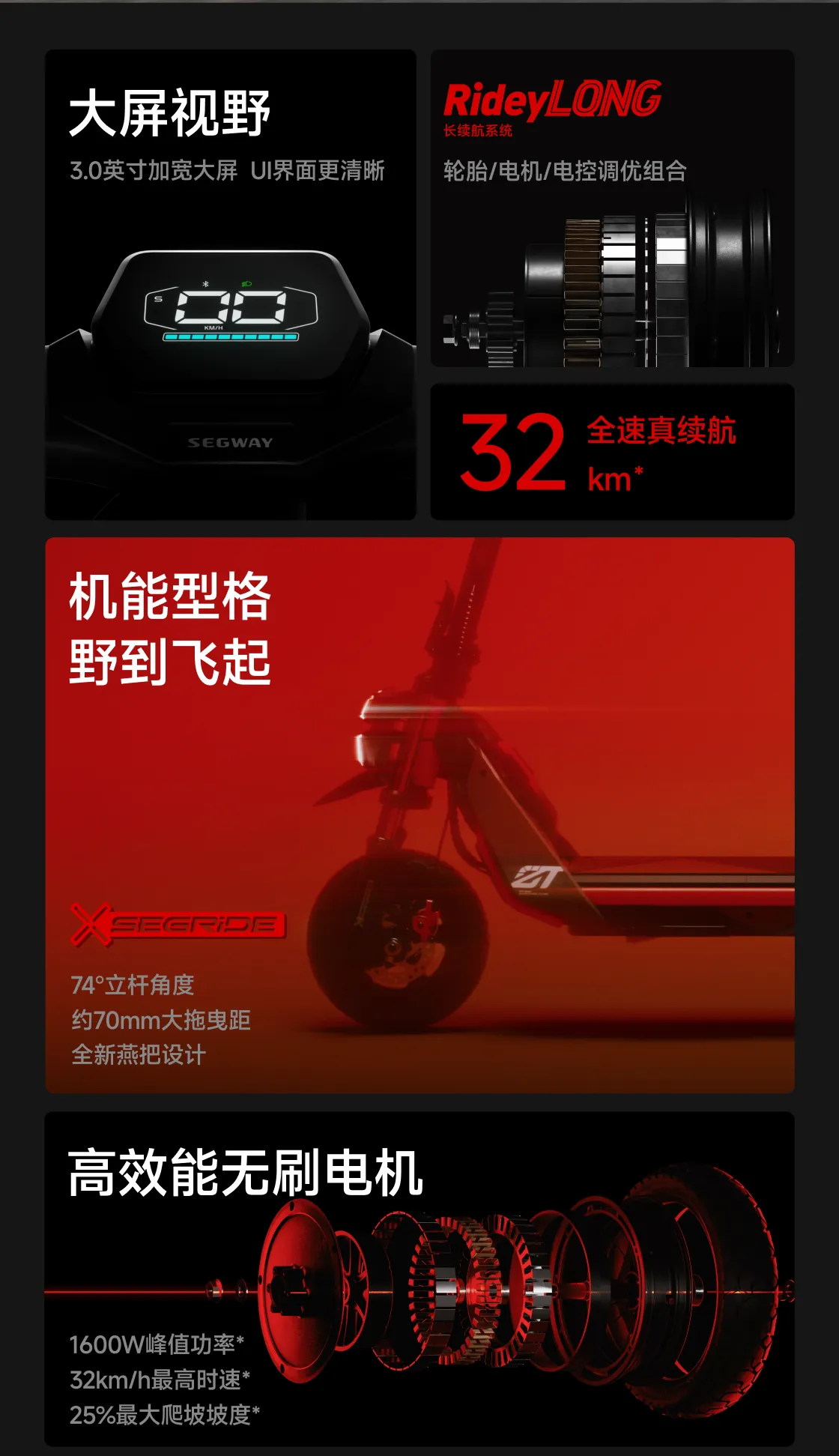 赛格威ZT3 Pro电动滑板车